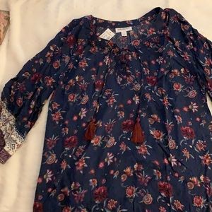 West port blue floral shirt(NWT)